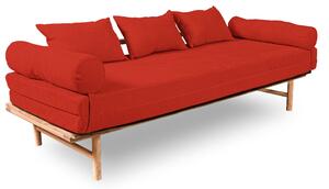 MarLiving Rozkládací pohovka LE MAR 01 201 cm z masivu/červená