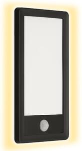 TF 313905TF TELEFUNKEN LED venkovní nástěnné svítidlo s čidlem, 28 cm, 16 W, černá - BRILONER