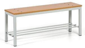 Šatní lavice s botníkem, sedák - lamino, délka 1000 mm, ořech