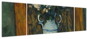 Obraz - Paul Cézanne, Vase of Flowers, reprodukce (170x50 cm)