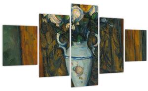 Obraz - Paul Cézanne, Vase of Flowers, reprodukce (125x70 cm)