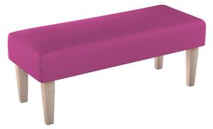 Dlouhá lavička 100x40cm barva růžová látka pletený vzor