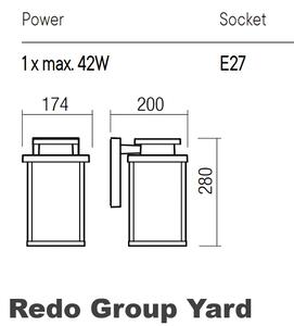 Venkovní světlo na fasádu Redo Group YARD 90462/IP44