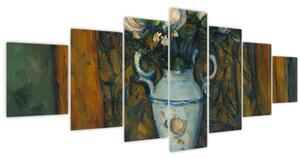 Obraz - Paul Cézanne, Vase of Flowers, reprodukce (210x100 cm)