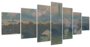 Obraz - Claude Monet, Waterloo Bridge, Gray Day, reprodukce (210x100 cm)