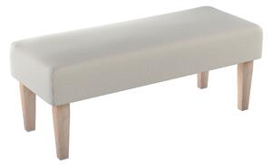 Dlouhá lavička 100x40cm barva šedá látka sametová