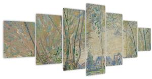 Obraz - Claude Monet, Woman Seated under the Willows, reprodukce (210x100 cm)