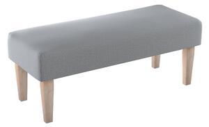 Dlouhá lavička 100x40cm barva šedá látka sametová