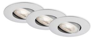 BRI 7602034 LED vestavné svítidlo 4,4 cm 3x 4,9 W 480lm chrom - BRILONER