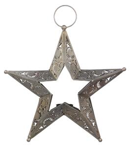 Závěsný kovový svícen Star Antique Brass 28,5 cm