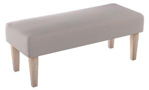 Dlouhá lavička 100x40cm barva béžová látka sametová