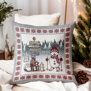 Vánoční Gobelínový povlak na polštář Severní pól Chenille IT037 Barva Vícebarevná Rozměry 50x50 cm