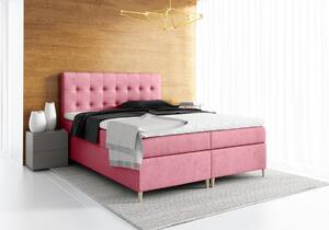 Čalouněná postel boxspring GLORIA + topper, 120x200, jasmine 100