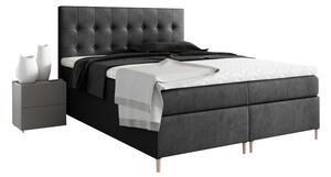 Čalouněná postel boxspring GLORIA + topper, 140x200, jasmine 100