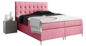 Čalouněná postel boxspring GLORIA + topper, 160x200, jasmine 72
