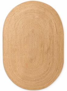 Hanse Home, Kusový koberec Jute Braided 106005 Gold ovál, 160x230 ovál, béžová, chodba / předsíň