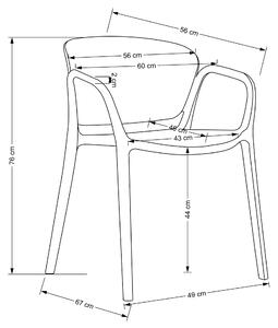 Jídelní židle SCK-491 hořčicová