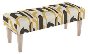 Dlouhá lavička 100x40cm barva vícebarevná látka pletený vzor, vzorované