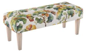 Dlouhá lavička 100x40cm barva vícebarevná látka pletený vzor, vzorované