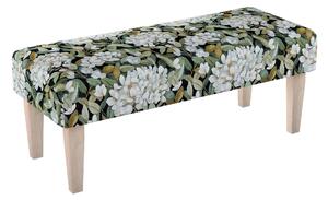 Dlouhá lavička 100x40cm barva vícebarevná látka pletený vzor, vzorované