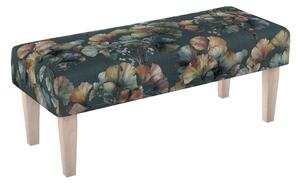 Dlouhá lavička 100x40cm barva vícebarevná látka pletený vzor, vzorované