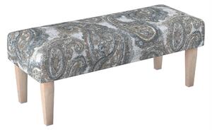Dlouhá lavička 100x40cm barva vícebarevná látka pletený vzor, vzorované