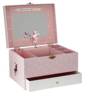 ATMOSPHERA Hrací skříňka Unicorn, 21,5x14x17,5 cm, růžová