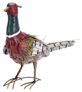 ProGarden Zahradní kovová figurka Pheasant, 40x58 cm, vícebarevná