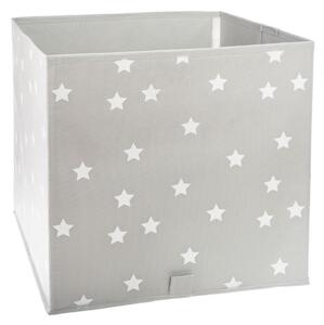 ATMOSPHERA Úložný box Stars, 29x29x29 cm, šedá