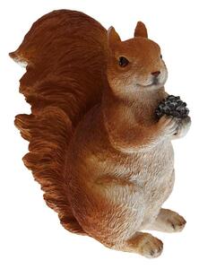 ProGarden Zahradní figurka z polystonu Squirrel 1, 19 cm, oranžová