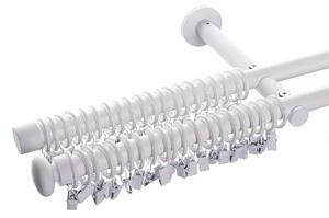 Dvojitá garnýž Modern white matt 160 cm