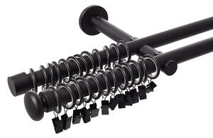 Dvojitá garnýž Modern black matt 160 cm