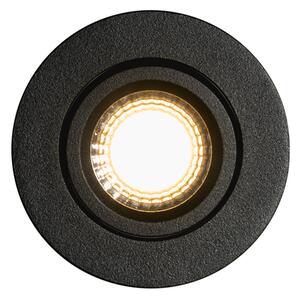 Zástěnné bodové svítidlo černé otočné 6,5 cm včetně LED IP54 Ultra Slim - Pupil