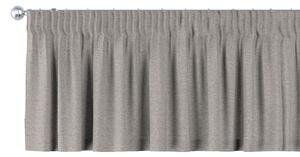 Krátký závěs na řasící pásce barva šedá látka pletený vzor