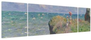 Obraz - Claude Monet, Cliff Walk at Pourville, reprodukce (170x50 cm)