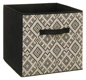 5five Simply Smart Úložný box Ethnique, 31x31x31 cm, černá