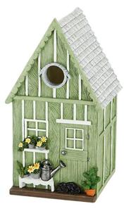 Ptačí budka House, 25x14x13,5 cm, polyresin, zelená