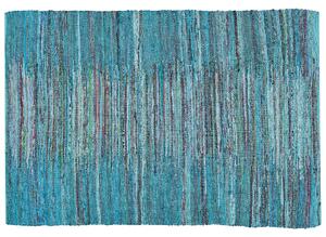 Modrý tkaný bavlněný koberec 160x230 cm MERSIN