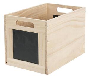 H&S Decoration Úložný box s tabulí Wooden, 30x20x20 cm, dřevo