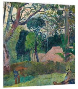 Obraz - Paul Gauguin, Te raau rahi (The Big Tree), reprodukce (30x30 cm)