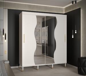 Šatní skříň Abi Calipso Mad Barva korpusu: Bílá, Rozměry: 100 cm, Dveře: Bílá + zrcadlo