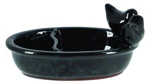 Esschert Design Napajedlo pro ptáky Duke, 8,5x16 cm, keramika, černá