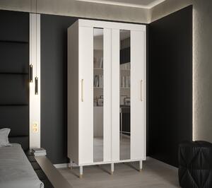 Šatní skříň Abi Calipso Pol Barva korpusu: Bílá, Rozměry: 120 cm, Dveře: Bílá + zrcadlo
