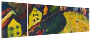 Obraz - Vasily Kandinsky, Houses at Murnau, reprodukce (170x50 cm)