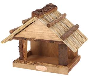 Esschert Design Krmítko pro ptáky Wood, 22,5x27,5x17,5 cm, dřevo, hnědá
