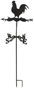 Esschert Design Zapichovací ukazatel větru Rooster, 134x45 cm, kov, hnědá