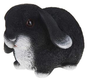 ProGarden Zahradní figurka z polyresinu Bunny, 16 cm, černá