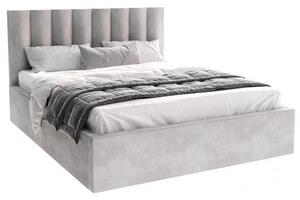 Luxusní postel COLORADO 180x200 s kovovým zdvižným roštem ŠEDÁ