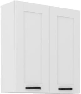STL 80 cm skříňka horní dvoudveřová LUNA (výška 90 cm) Barevné provedení LUNA: Bílá / Bílá