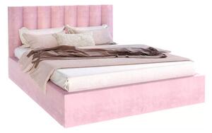 Luxusní postel COLORADO 120x200 s kovovým zdvižným roštem RŮŽOVÁ